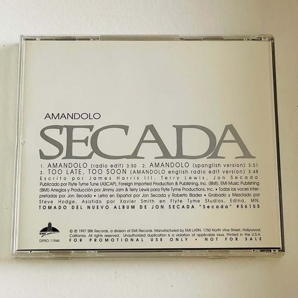 CD Jon Secada - Amandolo - Picture 2 of 2